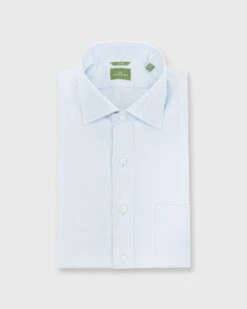 Slim-Fit Spread Collar Dress Shirt In Sky Blue Roxford