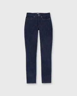 Straight Leg 5-Pocket Jean In Indigo Stretch Denim