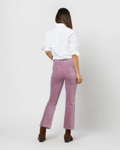 Flare Cropped 5-Pocket Jean In Lavender Stretch Velveteen 9 Flare Cropped 5-Pocket Jean In Lavender Stretch Velveteen -Herno Shop S71407 3558