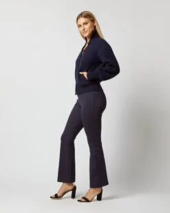 Alya Funnel-Neck Cardigan In Navy Cashmere -Herno Shop S71898 2877